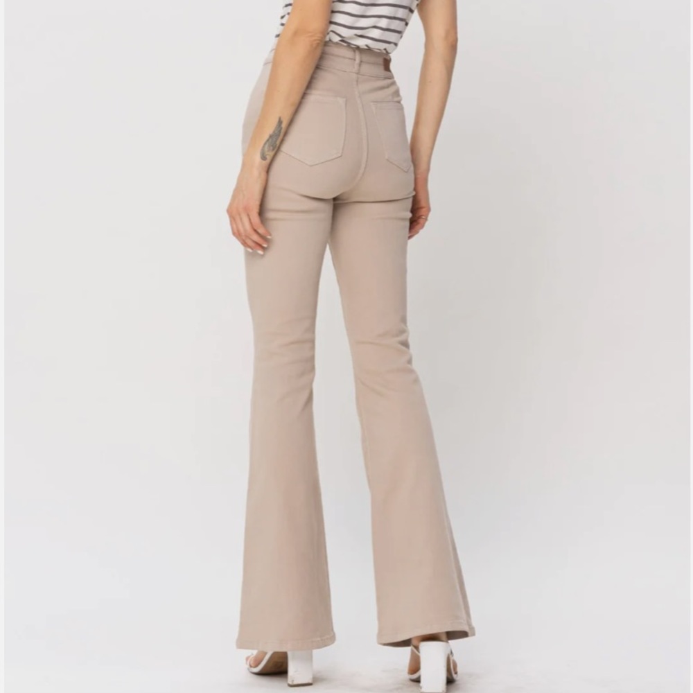 Judy Blue Tummy Control Flare Khaki Jeans new bootcut worn once!
